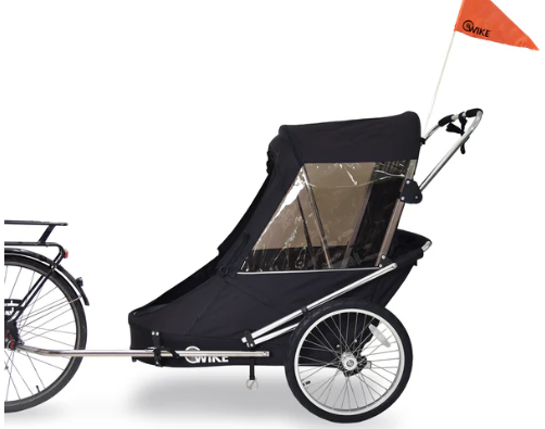 Wike Special Needs Large Bike Trailer (BLACK) - includes Stroller & Jogging Kit